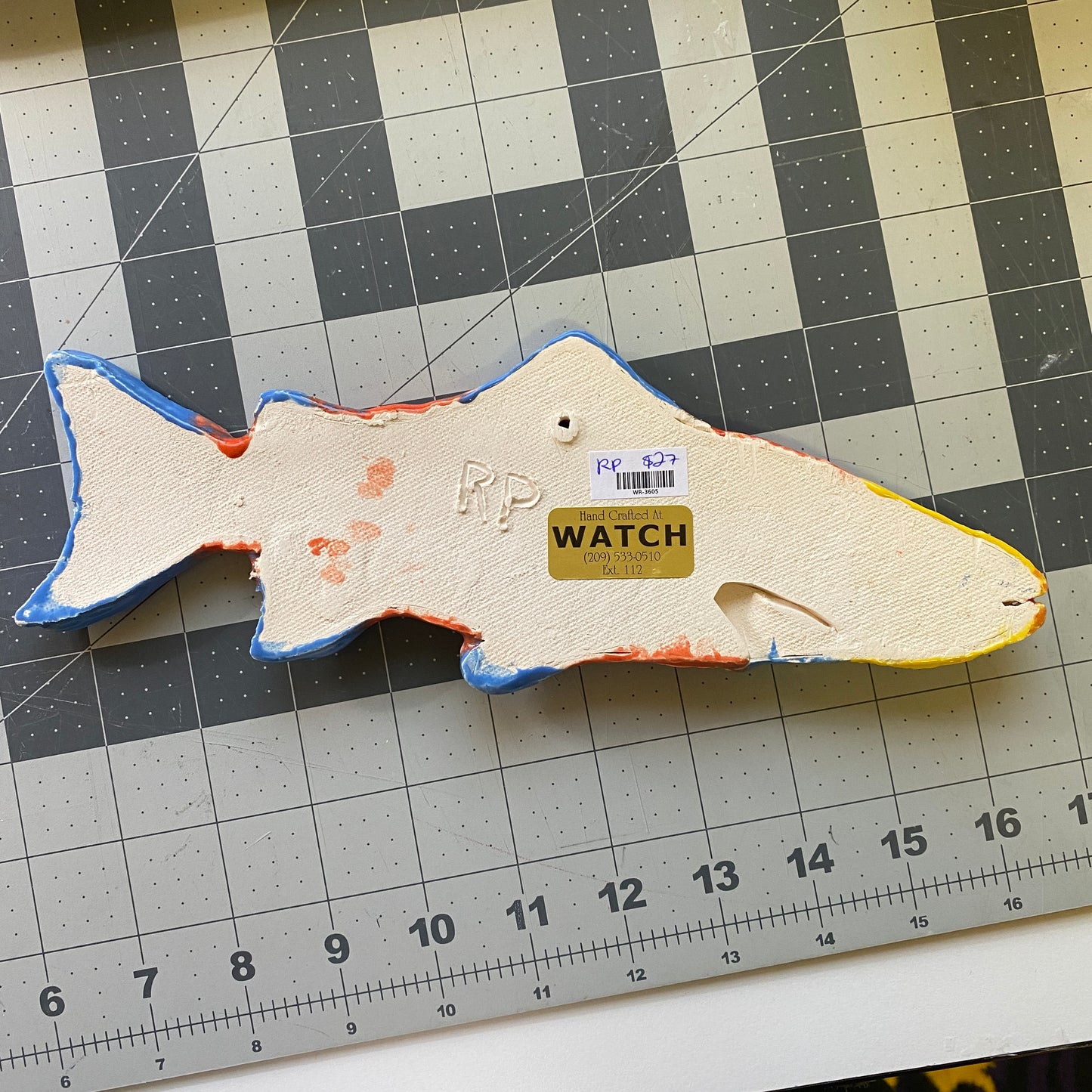 Ceramic Arts Handmade Clay Crafts Fresh Fish Glazed 11-inch by 4-inch made by Ryan Pinder