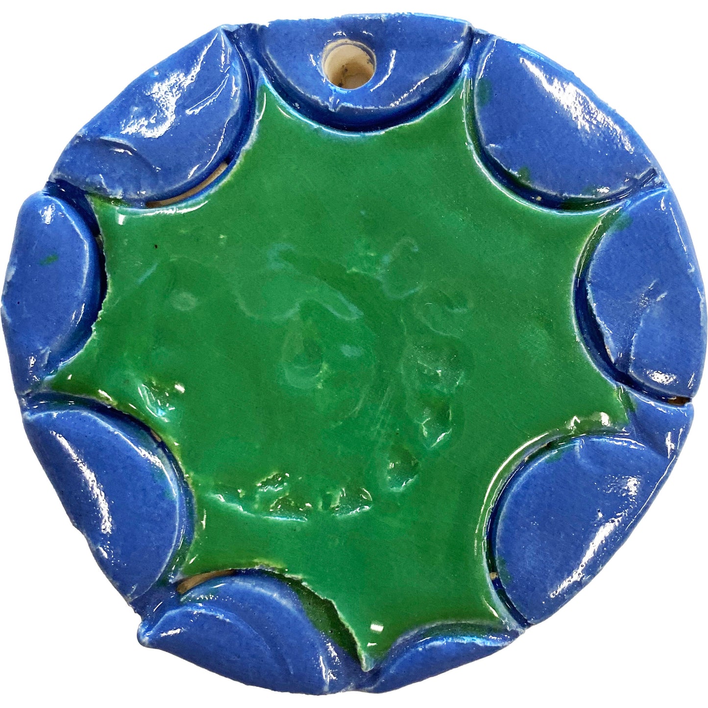 Ceramic Arts Handmade Clay Crafts Fresh Fish Glazed 3-inch x 3-inch Ornament made by Lisa Uptain