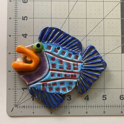 Ceramic Arts Handmade Clay Crafts Fresh Fish Glazed 5-inch by 4.5-inch made by Ryan Pinder