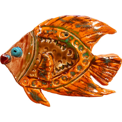 Ceramic Arts Handmade Clay Crafts Fresh Fish Glazed 5.5-inch x 4.5-inch made by Marie Marques