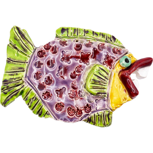 Ceramic Arts Handmade Clay Crafts Fresh Fish Glazed 6-inch by 4-inch made by Terri Smith