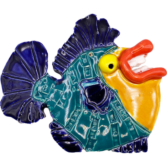Ceramic Arts Handmade Clay Crafts Fresh Fish Glazed 6-inch by 5.5-inch made by Audrey Love