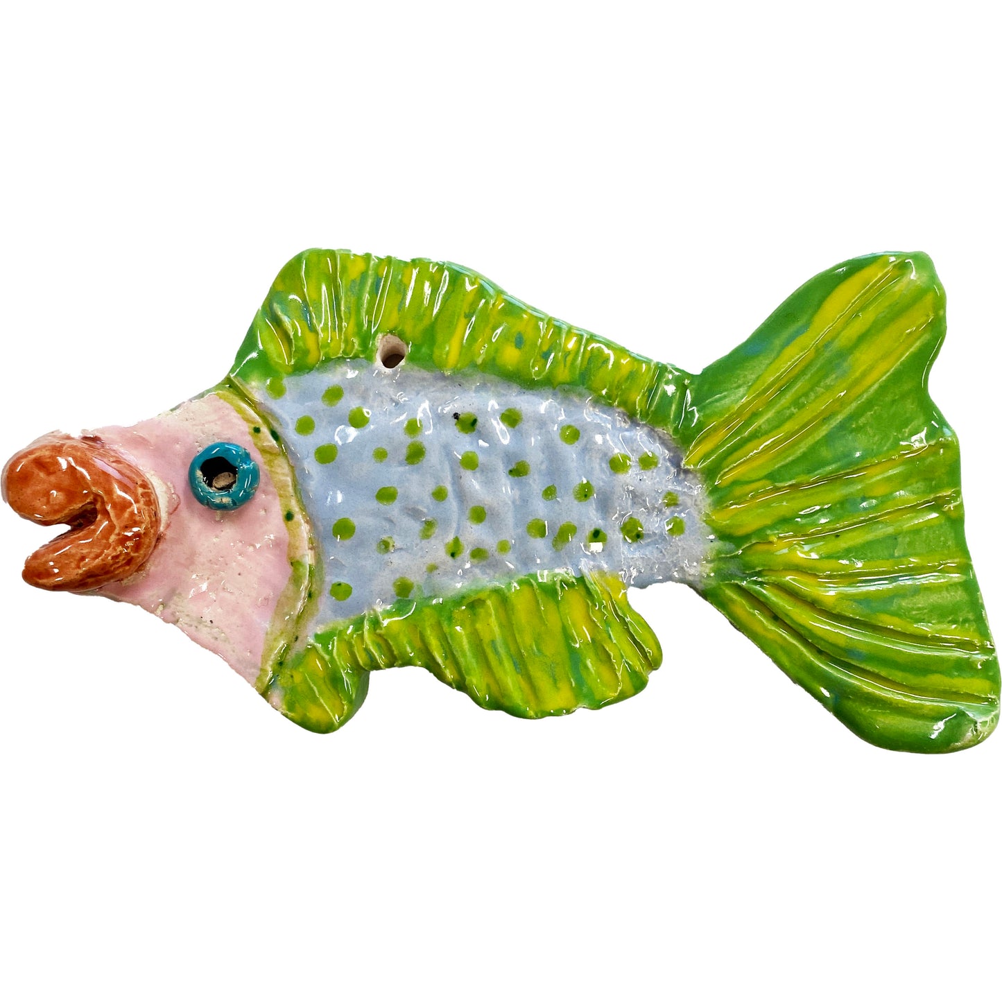 Ceramic Arts Handmade Clay Crafts Fresh Fish Glazed 6-inch x 3-inch made by Ryan Pinder
