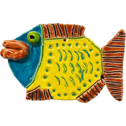 Ceramic Arts Handmade Clay Crafts Fresh Fish Glazed 6-inch x 4-inch by Cassandra Richardson