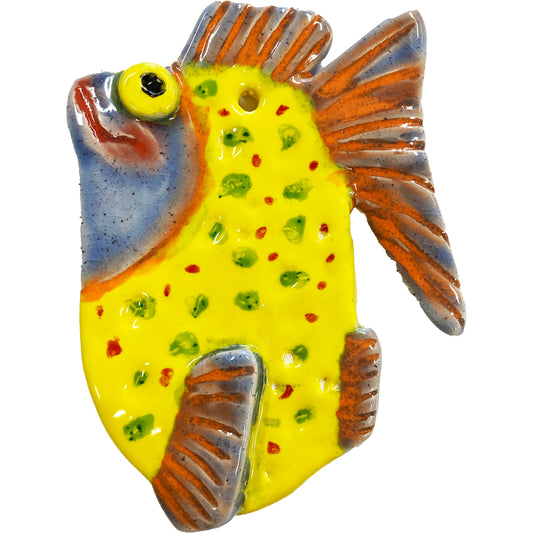 Ceramic Arts Handmade Clay Crafts Fresh Fish Glazed 6-inch x 4.5-inch made by Patty Farley