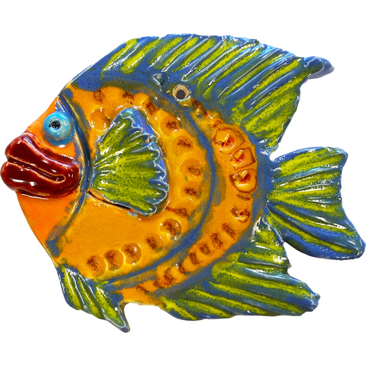 Ceramic Arts Handmade Clay Crafts Fresh Fish Glazed 6-inch x 5-inch by Alec Lopez and Larry Mansfield