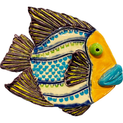 Ceramic Arts Handmade Clay Crafts Fresh Fish Glazed 6-inch x 5-inch by Ben Levine