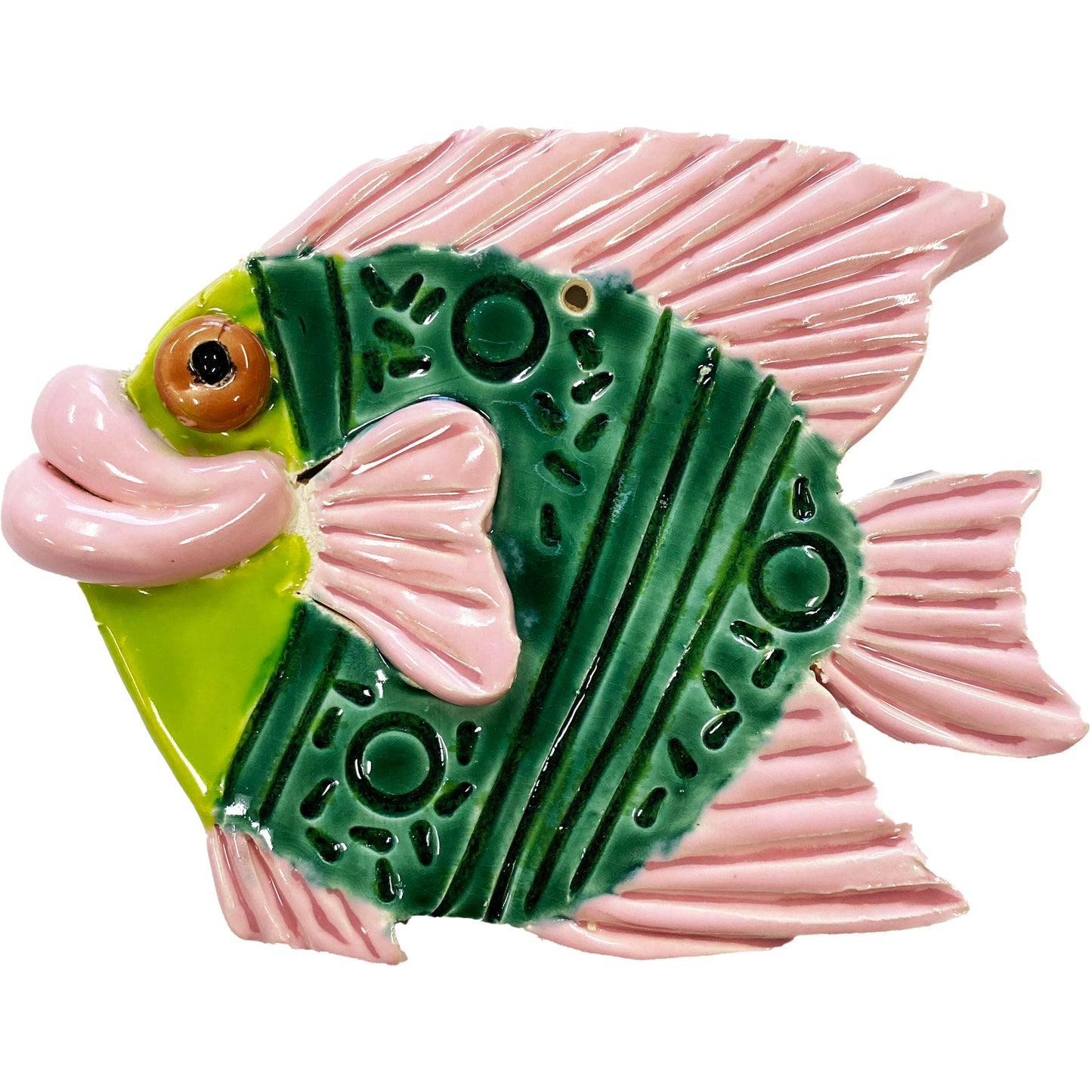 Ceramic Arts Handmade Clay Crafts Fresh Fish Glazed 6-inch x 5-inch by Ryan Imhoff
