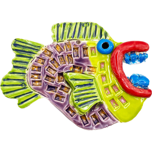 Ceramic Arts Handmade Clay Crafts Fresh Fish Glazed 6.5-inch by 5-inch made by Eric Stacy