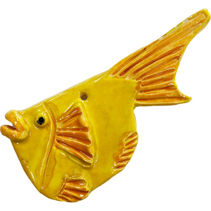 Ceramic Arts Handmade Clay Crafts Fresh Fish Glazed 6.5-inch x 3-inch by Lisa Uptain