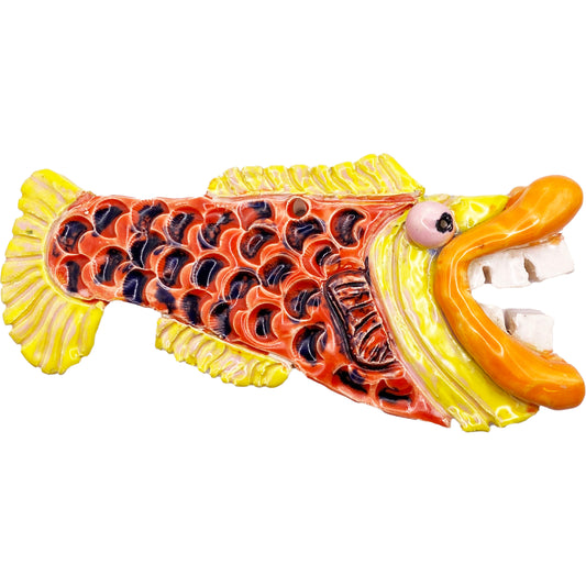 Ceramic Arts Handmade Clay Crafts Fresh Fish Glazed 7-inch by 3-inch made by Loreen Bartschi