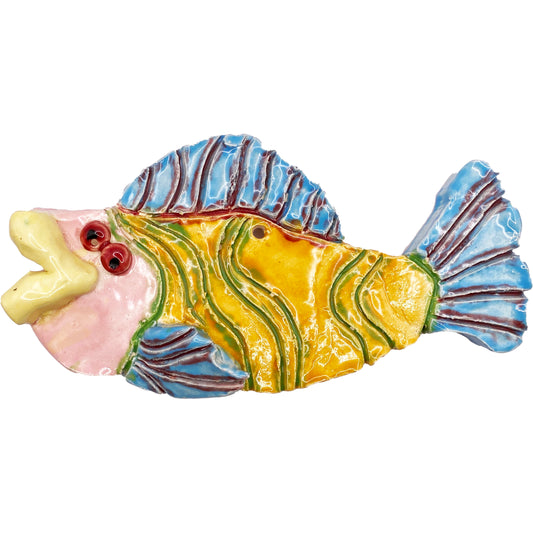 Ceramic Arts Handmade Clay Crafts Fresh Fish Glazed 7-inch by 4-inch made by Loreen Bartschi