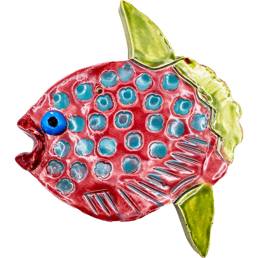 Ceramic Arts Handmade Clay Crafts Fresh Fish Glazed 7-inch by 5.5-inch made by Eric Stacy