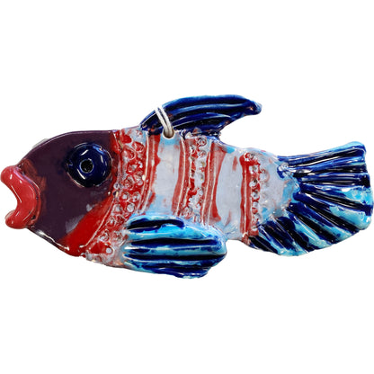 Ceramic Arts Handmade Clay Crafts Fresh Fish Glazed 7-inch x 3.5-inch made by Lisa Uptain