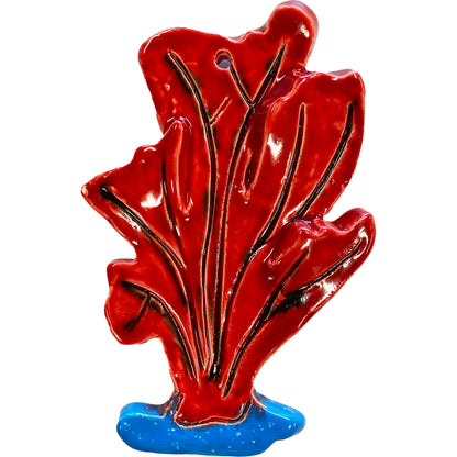 Ceramic Arts Handmade Clay Crafts Fresh Fish Glazed 7-inch x 4.5-inch Kelp by Lisa Uptain