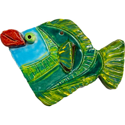 Ceramic Arts Handmade Clay Crafts Fresh Fish Glazed 7-inch x 5-inch by James Royall