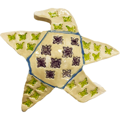Ceramic Arts Handmade Clay Crafts Fresh Fish Glazed 7-inch x 6-inch Starfish made by Cassandra Richardson