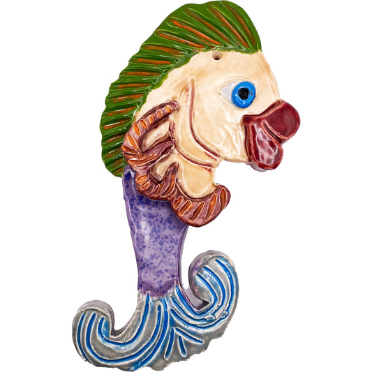 Ceramic Arts Handmade Clay Crafts Fresh Fish Glazed 7.5-inch by 4-inch made by Lisa Uptain