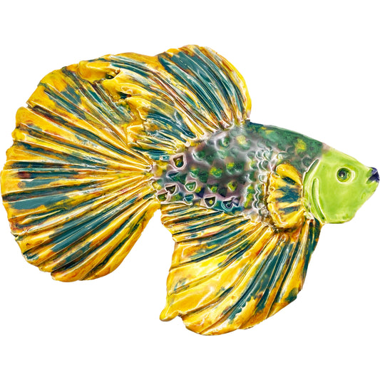 Ceramic Arts Handmade Clay Crafts Fresh Fish Glazed 8-inch by 6-inch made by Anonymous