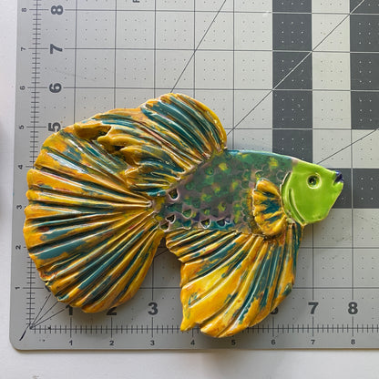 Ceramic Arts Handmade Clay Crafts Fresh Fish Glazed 8-inch by 6-inch made by Anonymous