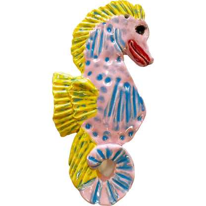 Ceramic Arts Handmade Clay Crafts Fresh Fish Glazed Seahorse 7-inch x 3.5-inch made by Ben Levine