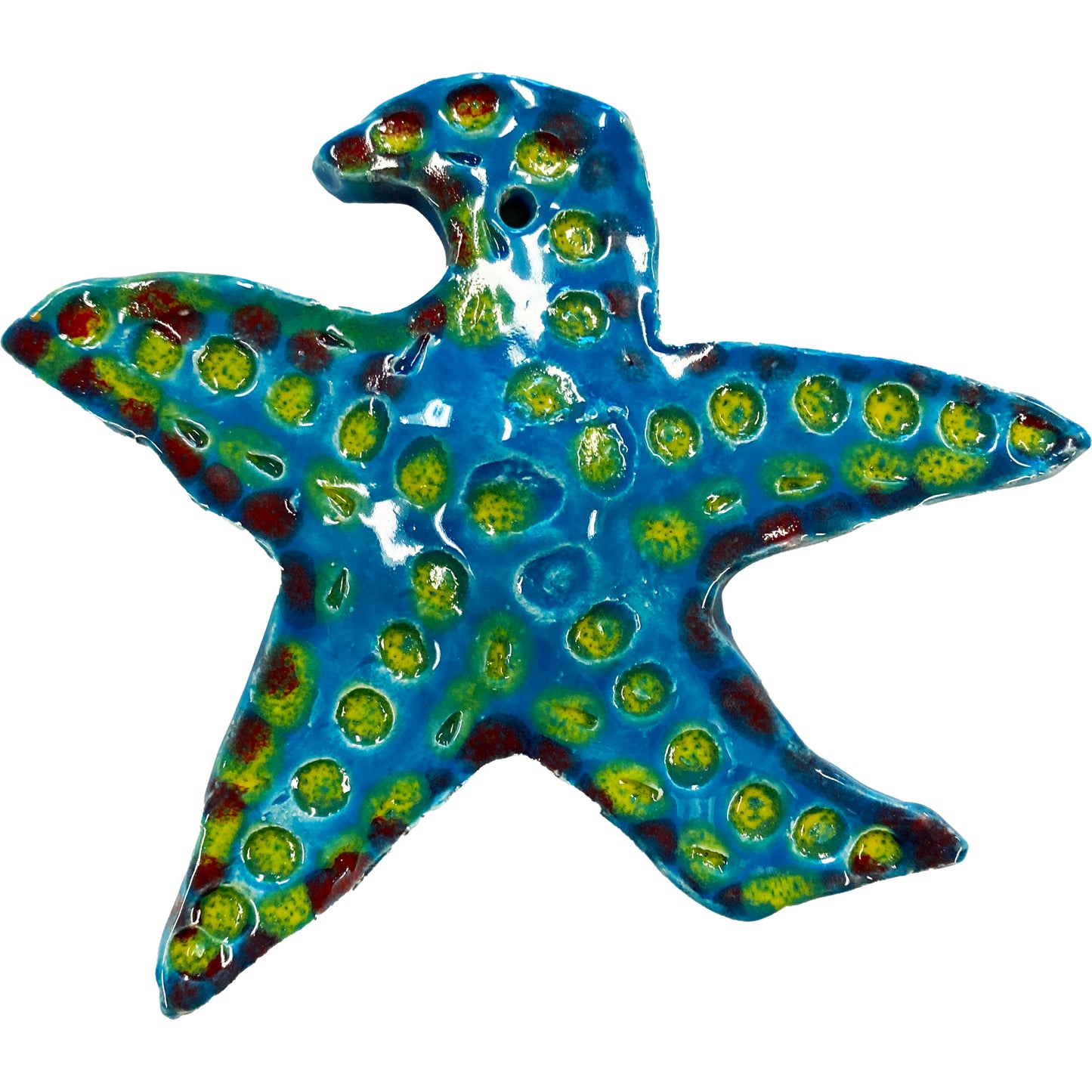 Ceramic Arts Handmade Clay Crafts Fresh Fish Glazed Starfish 6-inch x 5-inch made by Loreen Bartschi and Ryan Pinder