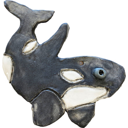 Ceramic Arts Handmade Clay Crafts Fresh Fish Glazed Whale 6-inch x 6-inch made by David Sullivan