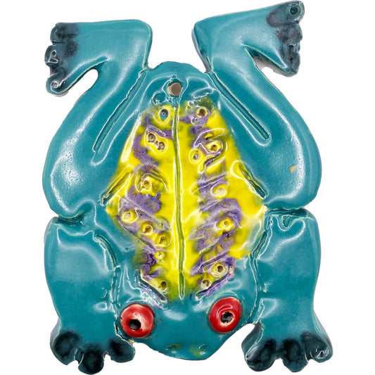 Ceramic Arts Handmade Clay Crafts Frog Glazed 5-inch by 4-inch made by Larry Mansfield
