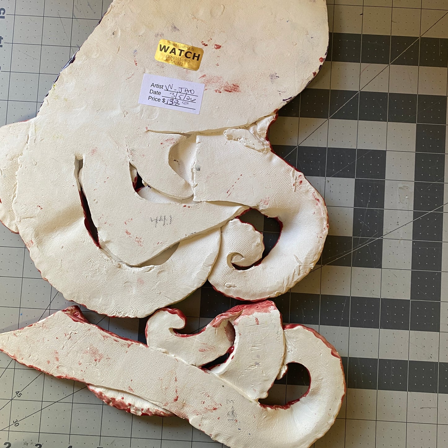 WATCH Resources Art Guild - Ceramic Arts Handmade Clay Crafts Glazed 2-piece Octopus 17.25-inch by 14-inch made by Jenna DeCosta and Anonymous 4502