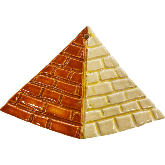 Ceramic Arts Handmade Clay Crafts Glazed 5-inch x 3-inch Pyramid made by Lisa Uptain