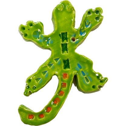 Ceramic Arts Handmade Clay Crafts Glazed 5-inch x 4-inch Lizard made by Tami Mills