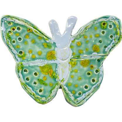 Ceramic Arts Handmade Clay Crafts Glazed 8-inch x 6-inch Butterfly made by Emily Knoles