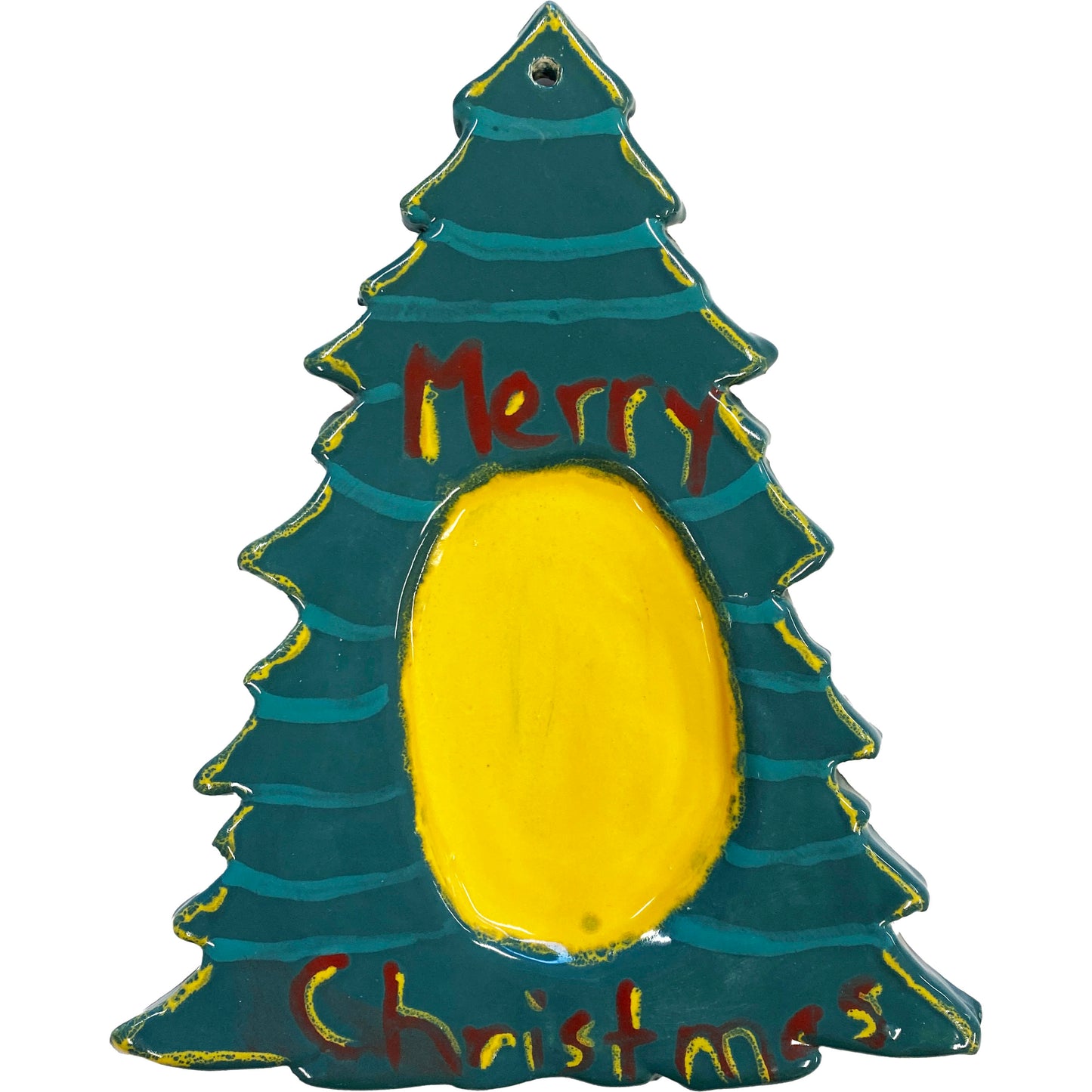Ceramic Arts Handmade Clay Crafts Glazed 8-inch x 6.5-inch Christmas Tree made by Lisa Uptain