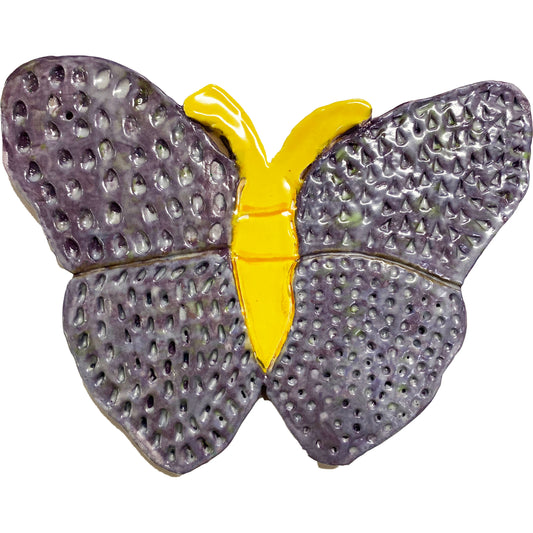 Ceramic Arts Handmade Clay Crafts Glazed 8-inch x 7-inch Butterfly made by Cassandra Richardson