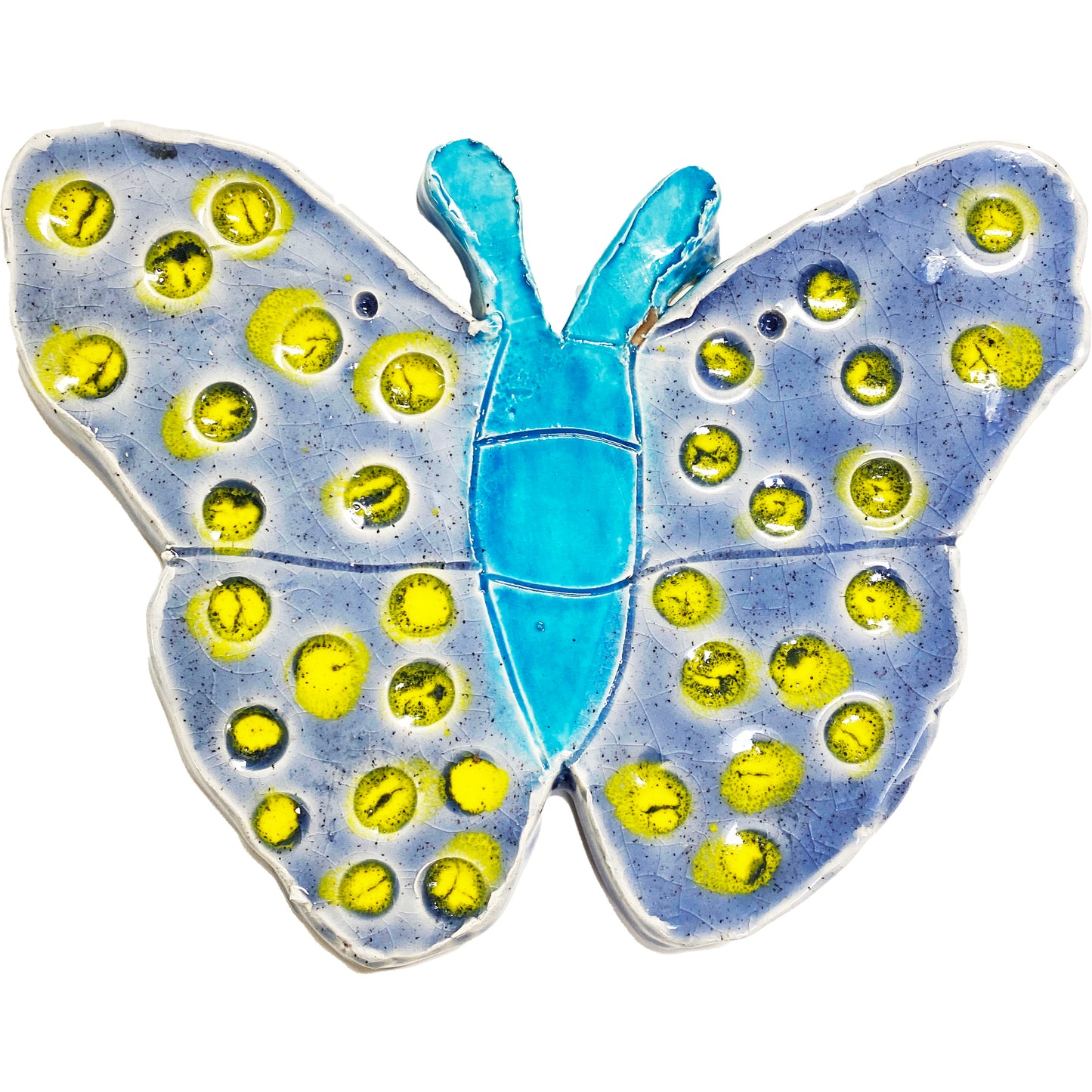 Ceramic Arts Handmade Clay Crafts Glazed 8-inch x 7-inch Butterfly made by Emily Knoles