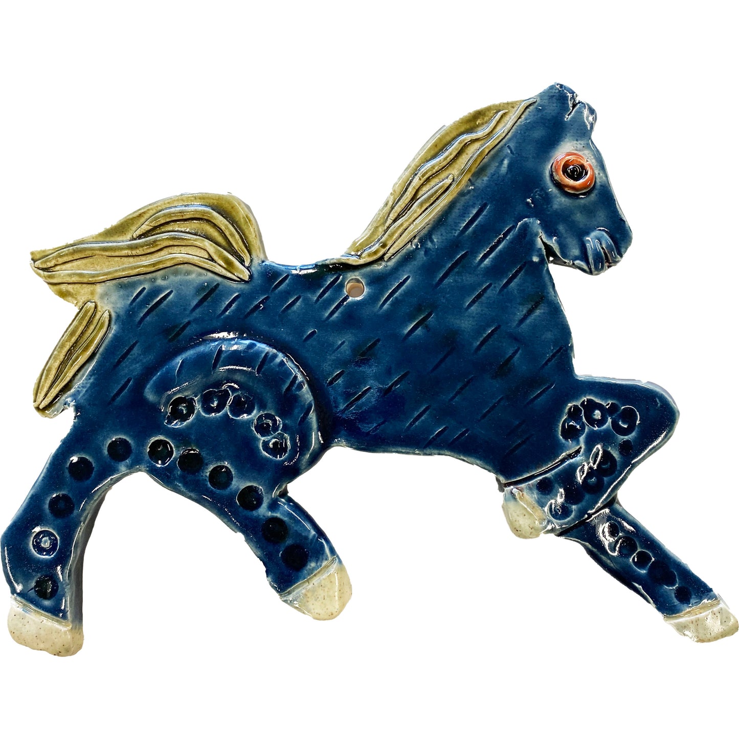 Ceramic Arts Handmade Clay Crafts Glazed 9-inch x 7-inch Horse made by David Sullivan