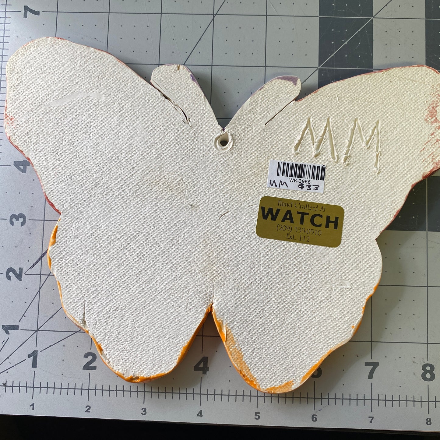 Ceramic Arts Handmade Clay Crafts Glazed Butterfly 8-inch by 6-inch made by Marie Marques