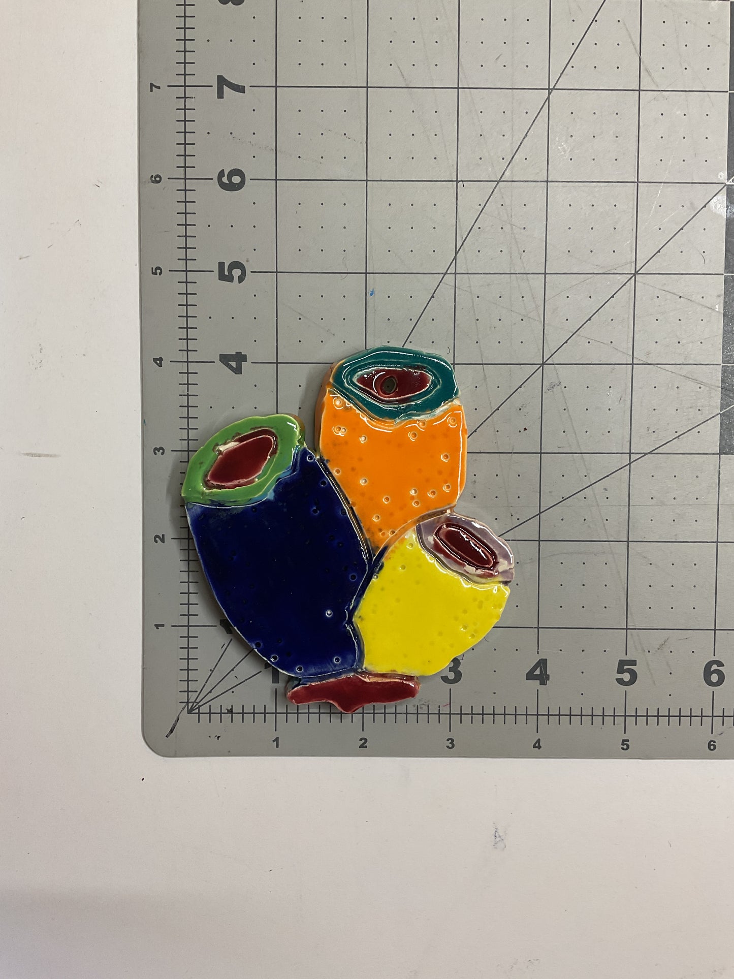 WATCH Resources Art Guild - Ceramic Arts Handmade Clay Crafts Glazed Coral 4-inch by 4-inch made by Angelina Vida-White 4639