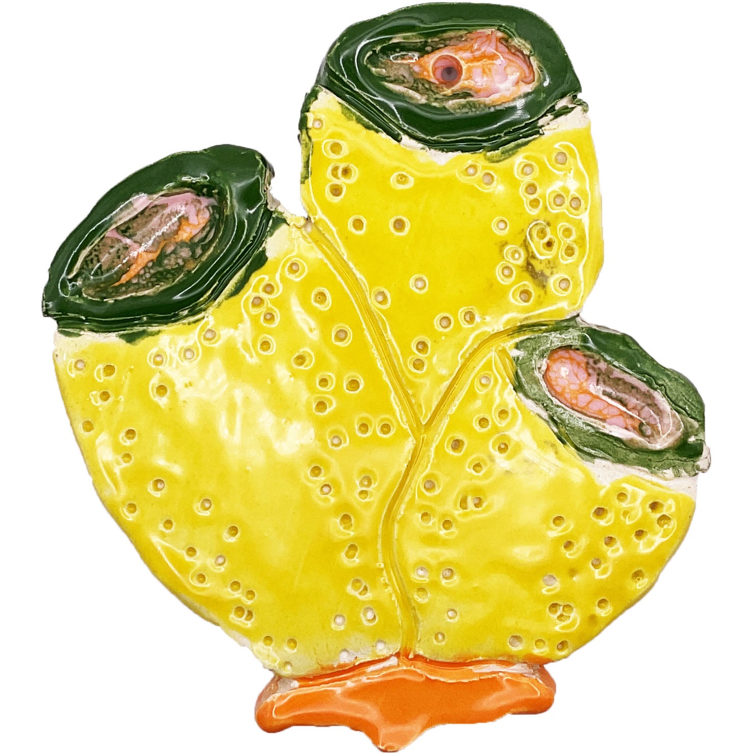 WATCH Resources Art Guild - Ceramic Arts Handmade Clay Crafts Glazed Coral 4.5-inch by 4-inch made by Angelina Vida-White 4590
