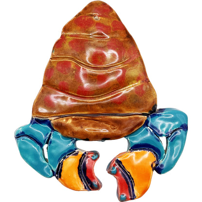 Ceramic Arts Handmade Clay Crafts Glazed Crab 4.5-inch by 5.5-inch made by Anonymous and WATCH 4744