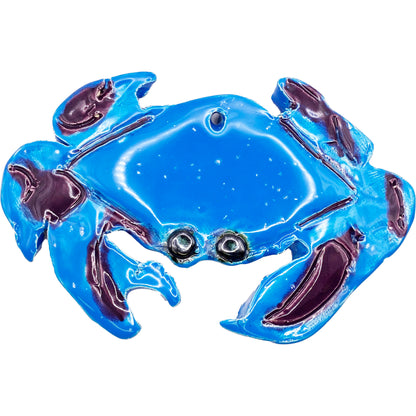 Ceramic Arts Handmade Clay Crafts Glazed Crab 6.5-inch by 4.5-inch made by Larry Mansfield