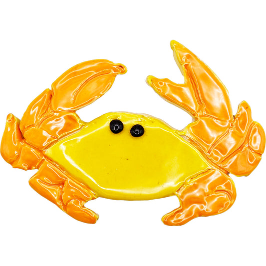 Ceramic Arts Handmade Clay Crafts Glazed Crab 6.5-inch by 4.5-inch made by Larry Mansfield