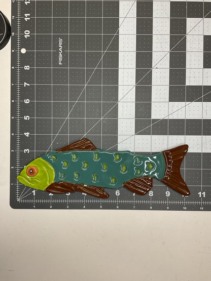 Ceramic Arts Handmade Clay Crafts Glazed Fish 10-inch by 4-inch made by WATCH 4762