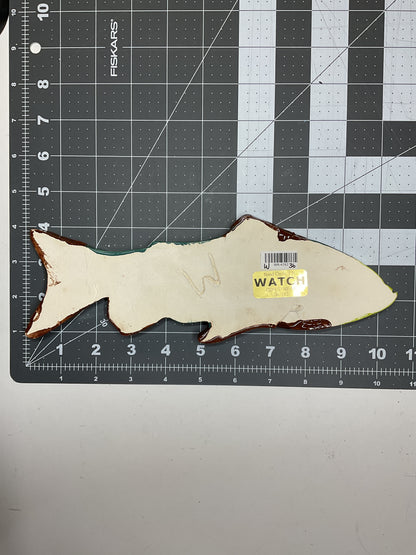 Ceramic Arts Handmade Clay Crafts Glazed Fish 10-inch by 4-inch made by WATCH 4762