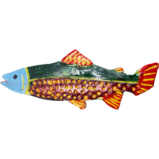 Ceramic Arts Handmade Clay Crafts Glazed Fish 11-inch by 4-inch made by Cassandra Richardson
