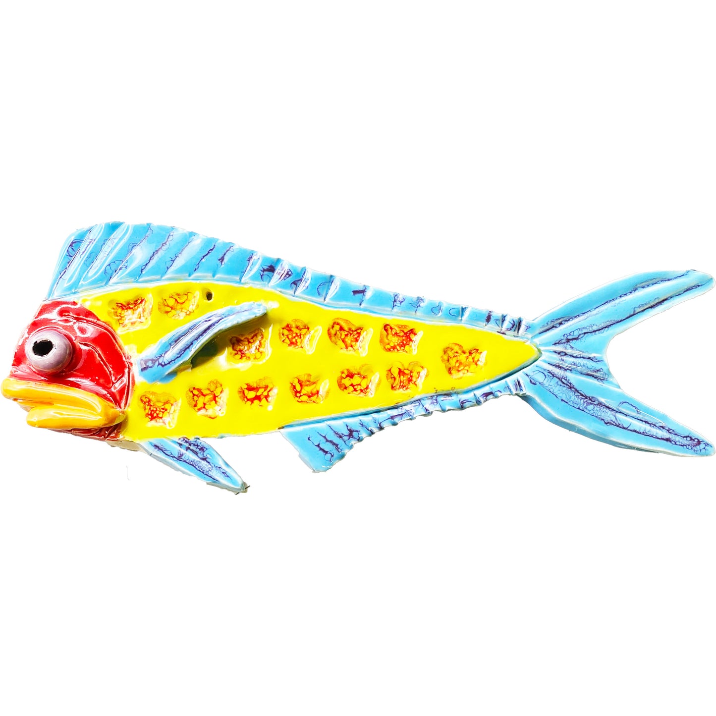 Ceramic Arts Handmade Clay Crafts Glazed Fish 11-inch by 4-inch made by Eric Stacy and Breanne Wright