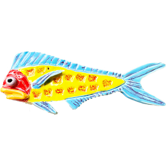 Ceramic Arts Handmade Clay Crafts Glazed Fish 11-inch by 4-inch made by Eric Stacy and Breanne Wright
