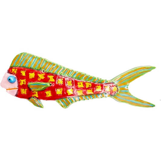 Ceramic Arts Handmade Clay Crafts Glazed Fish 11-inch by 4-inch made by Izzy Terry and Ashley Dorsett 4066