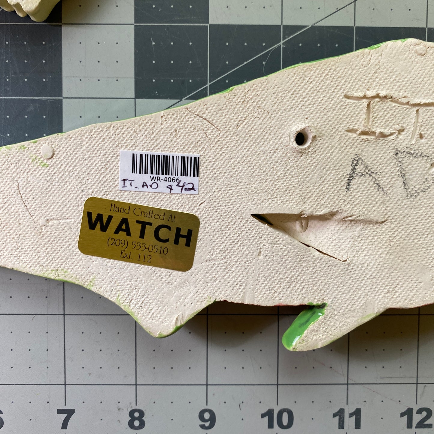 Ceramic Arts Handmade Clay Crafts Glazed Fish 11-inch by 4-inch made by Izzy Terry and Ashley Dorsett 4066