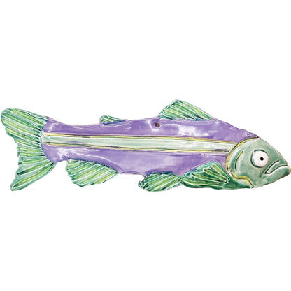 Ceramic Arts Handmade Clay Crafts Glazed Fish 11-inch by 4-inch made by Lisa Uptain and Anonymous 4715